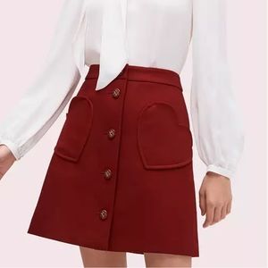 Kate Spade Maroon Skirt Size 2, Like New